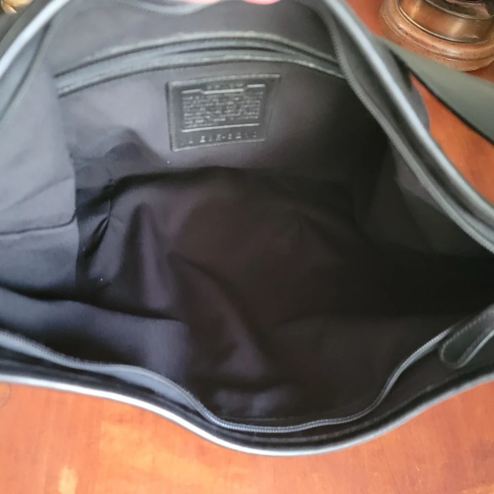 Coach 6210 Vintage Neoprene Leather Hobo Shoulder Bag Black Y2K